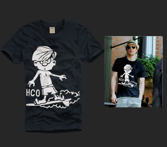 Hollister Hombres De Cuello Redondo Con Gente Fotos Corto Remera HCO4304